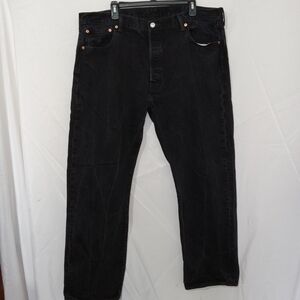 Vintage Levi's 501 XX Jeans Men's 42X32 Button Fly Denim Black Faded USA 90s